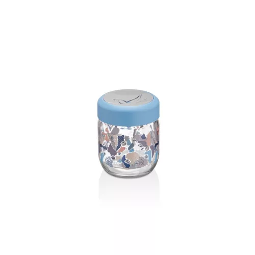 Borcan de condimente din sticlă IRIS Valletta 425ml, roz sau albastru HN-1445