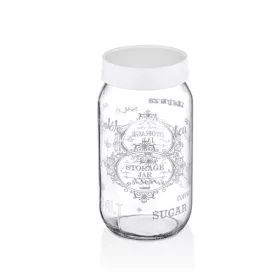  Borcan de condimente din sticlă IRIS Retro 1.000 ml, alb HN-1411