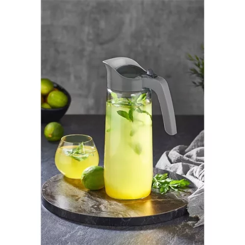 Cană de sticlă IRIS Santiago 1.500ml, verde, antracit, albastru sau bordo HN-1790