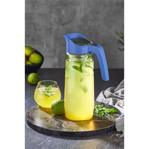 Cană de sticlă IRIS Santiago 1.500ml, verde, antracit, albastru sau bordo HN-1790