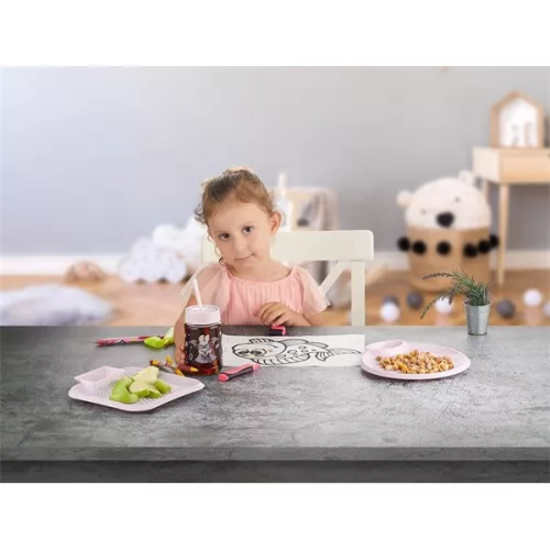 Sticlă de băut IRIS Atlanta cu pai 315ml, roz sau roșu HN-1756