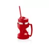 Pahar de sticlă IRIS Sarajevo Hobby 370ml, verde, fuchsia, portocaliu sau galben lămâie HN-1755