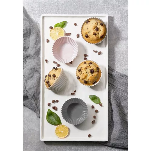 Set de 6 forme de tort din silicon TOO, alb, gri, roz sau roșu SL-3029