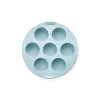 Tavă rotundă de copt brioșe IRIS din silicon pentru 7 bucăți, culoare gri, neagră sau roșie SL-3206