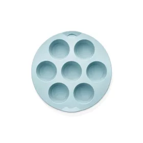   Tavă rotundă de copt brioșe IRIS din silicon pentru 7 bucăți, culoare gri, neagră sau roșie SL-3206