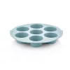 Tavă rotundă de copt brioșe IRIS din silicon pentru 7 bucăți, culoare gri, neagră sau roșie SL-3206