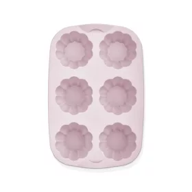   Tavă de copt pentru brioșe din silicon IRIS MIX pentru 6 bucăți, culoare gri, neagră sau roșie SL-3207