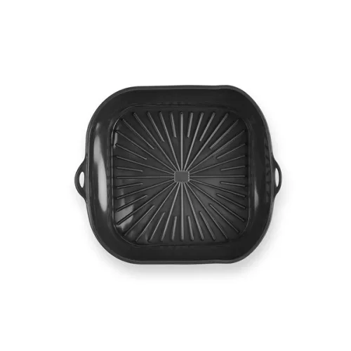 TOO összecsukható négyzetes szilikon forma forrólevegős sütőhöz (air fryer) 21cm*21cm, szürke, fekete vagy piros SL-3251