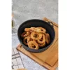Skladacia okrúhla silikónová forma TOO do fritézy, priemer 21 cm, sivá, čierna alebo červená SL-3252