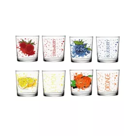   Pahar de sticlă cu model IRIS 345ml, model cu afine, lămâie sau portocală 131700-001