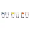Pahar de sticlă cu model IRIS 350ml, model cu afine, lămâie sau portocală 131605-001