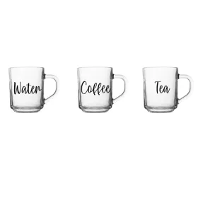   Cană IRIS din sticlă cu model 246ml, Apă, Cafea sau Ceai 131563-008