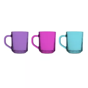   Cană IRIS din sticlă colorată 246ml, violet, roz sau albastru 131563-001