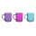 Cană IRIS din sticlă colorată 246ml, violet, roz sau albastru 131563-001