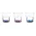 Pahar de sticlă cu fund colorat IRIS 245 ml, violet, roz sau albastru 131607-011