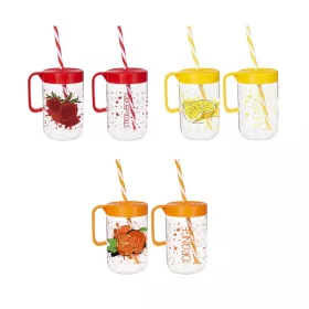   Cană IRIS cu model de pai 660ml, model lămâie, căpșuni sau portocală 111765-000