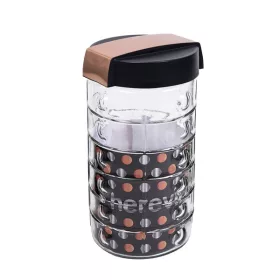   Borcan de condimente din sticlă IRIS 1.700ml auriu-negru 190930-004