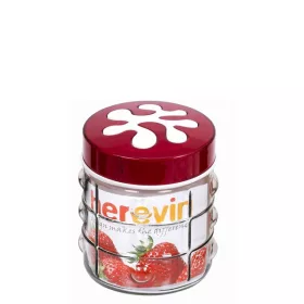   Borcan de condimente din sticlă IRIS cu model pătrat 1.000 ml, roșu, violet sau verde 135901-000