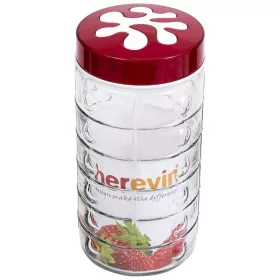   Borcan de condimente din sticlă IRIS cu model pătrat 1.700ml, roșu, violet sau verde 135930-000
