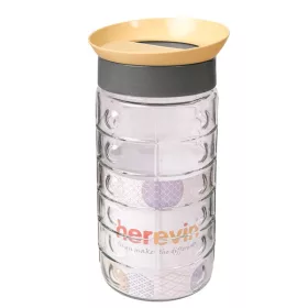   Borcan de condimente IRIS Sand din sticlă cu model convex 1.700ml, culoare negru-nisip 148030-582