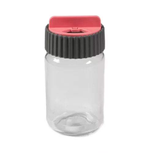 Shaker de condimente din sticlă IRIS cu capac disc 105ml, roz, violet sau portocaliu 121072-580