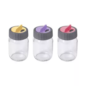   Shaker de condimente din sticlă IRIS cu capac disc 190ml, roz, violet sau portocaliu 131078-580