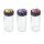 Shaker de condimente din sticlă IRIS cu capac disc 244ml, roz, violet sau portocaliu 131077-580