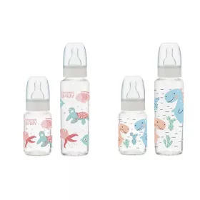   IRIS teknős vagy dinoszaurusz mintás cumisüveg szett 6-12 hónapos babáknak, 2 cseppes, 2 darabos, 125ml+250ml 111829-804