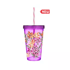 Pahar IRIS violet cu pai 660ml 161448-012P