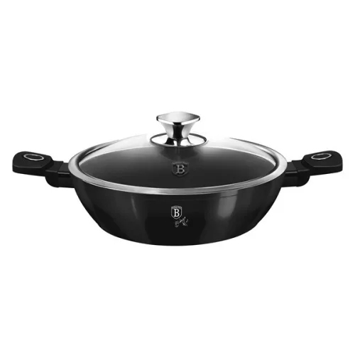 Berlinger Haus LP-KL-135P 3.8L Colecția Vantage Neagră, capac cu picior jos de 28 cm