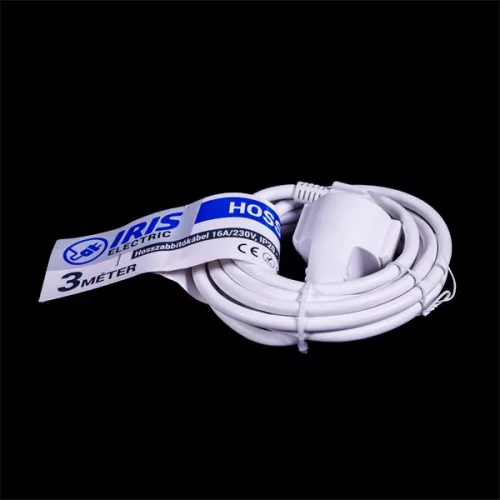 IRIS Electric IEEC-3M-16A/230V Predlžovací kábel 3 metre 16A/230V, IP20, biely