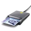Kompaktná stolová čítačka inteligentných/identifikačných kariet Axagon CRE-SM3T s USB-A pripojením