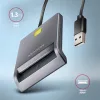 Kompaktná stolová čítačka inteligentných/identifikačných kariet Axagon CRE-SM3T s USB-A pripojením