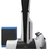 Froggiex FX-P5-C4-W PS5/PS5 Slim/PS5 Pro multifunkciós ventilátoros állvány + headset tartó