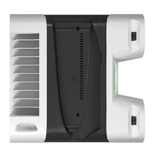Froggiex FX-P5-C4-W PS5/PS5 Slim/PS5 Pro multifunkciós ventilátoros állvány + headset tartó