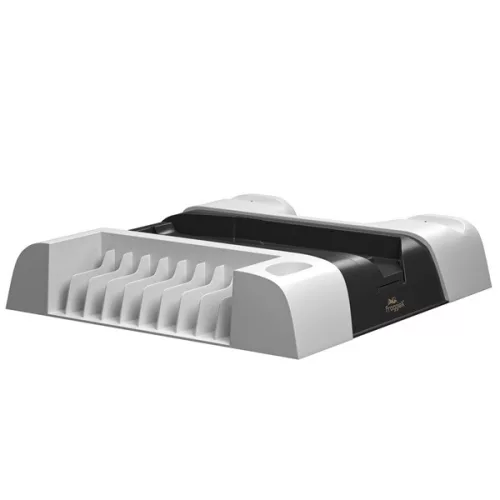 Froggiex FX-P5-C4-W PS5/PS5 Slim/PS5 Pro multifunkciós ventilátoros állvány + headset tartó
