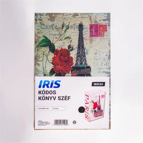 IRIS IBSC24 kóddal nyitható könyv széf 240x155x55mm