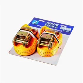   IRIS TOOLS ITOCL-6M2T-1 blister 2db-os csomag, rakományrögzítő, egyrészes racsnis spanifer, 2.000 kg, 6 m, 35 mm