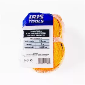   IRIS TOOLS ITOCL-6M1T-4 rakományrögzítő, egyrészes racsnis spanifer, 1.000 kg, 6 m, 25 mm