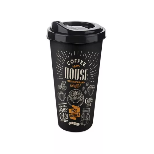 Ceașcă de cafea IRIS BIG COFFEE CUP cu capac 650ml AP-9220