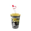 Pahar IRIS CUTE cu pai 400ml AP-9127
