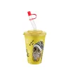 Pahar IRIS CUTE cu pai 400ml AP-9127