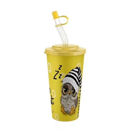 Pahar IRIS CUTE cu pai 650ml AP-9128