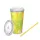 Pahar IRIS LIMESHAKE cu capac, pai 600ml AP-9444