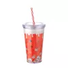 Pahar IRIS LIMESHAKE cu capac, pai 600ml AP-9444
