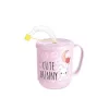 Cană IRIS FUNNY cu capac, pai 350ml AP-9484