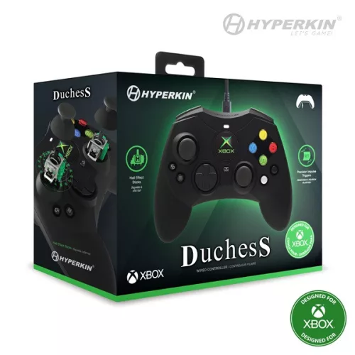 Hyperkin M01618-BK Duchess Xbox Series|One/Windows 11|10 Xbox liszenszelt vezetékes fekete kontroller