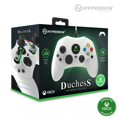 Hyperkin M01618-WH Duchess Xbox Series|One/Windows 11|10 Xbox liszenszelt vezetékes fehér kontroller