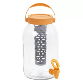   Dozator de băuturi din sticlă IRIS cu suport pentru fructe 3.000 ml, culoare piersică