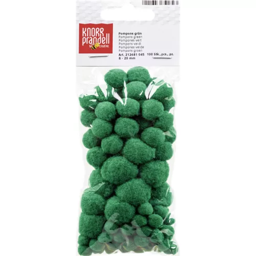 Knorr Prandell zeleni pomponi 8-20 mm 100 kom/pakiranje